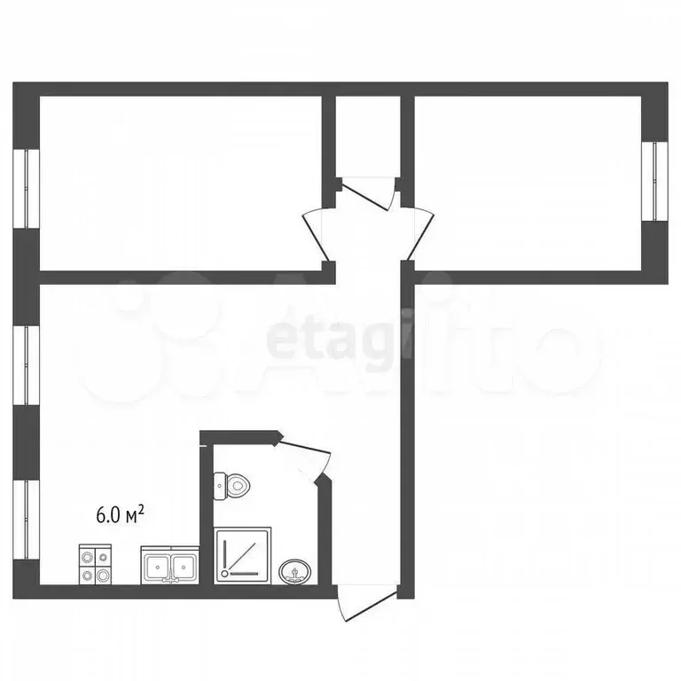 3-к. квартира, 58 м, 4/5 эт. - Фото 0