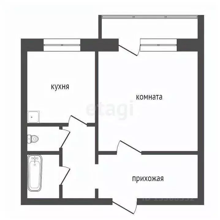 1-к кв. Красноярский край, Красноярск ул. 60 лет Октября, 86А (41.0 м) - Фото 2