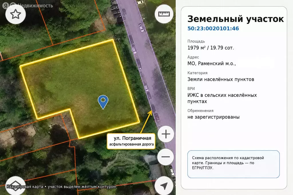 Участок в посёлок городского типа Быково, Пограничная улица (19.8 м) - Фото 2