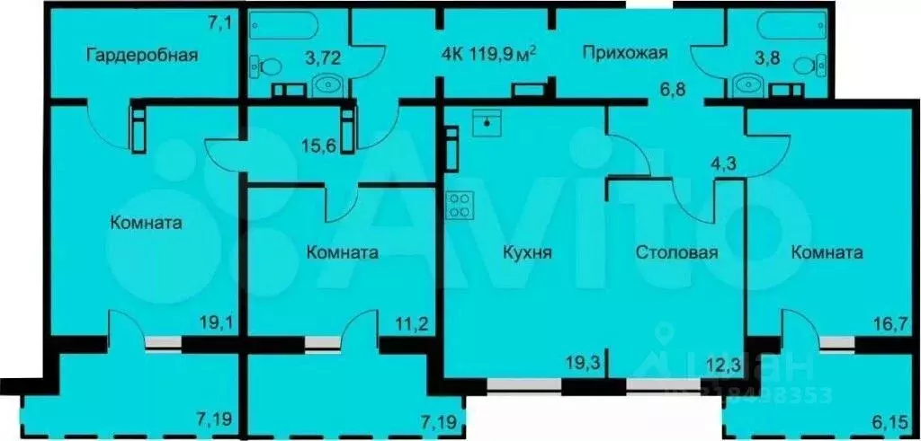 4-к кв. Пермский край, Пермь ул. Докучаева, 23 (119.9 м) - Фото 1