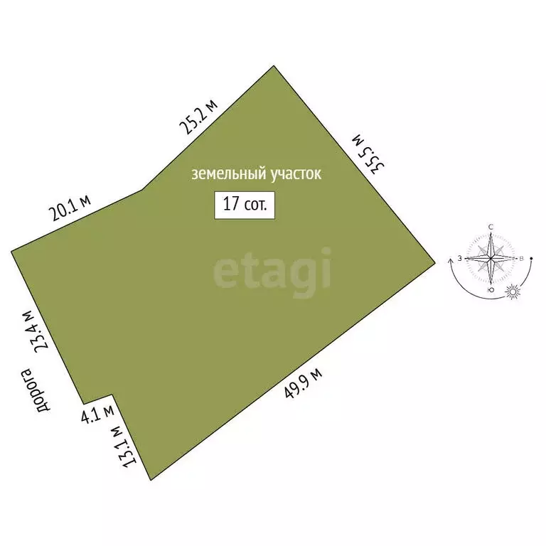 Участок в село Раздольное, Луговая улица (20 м) - Фото 1