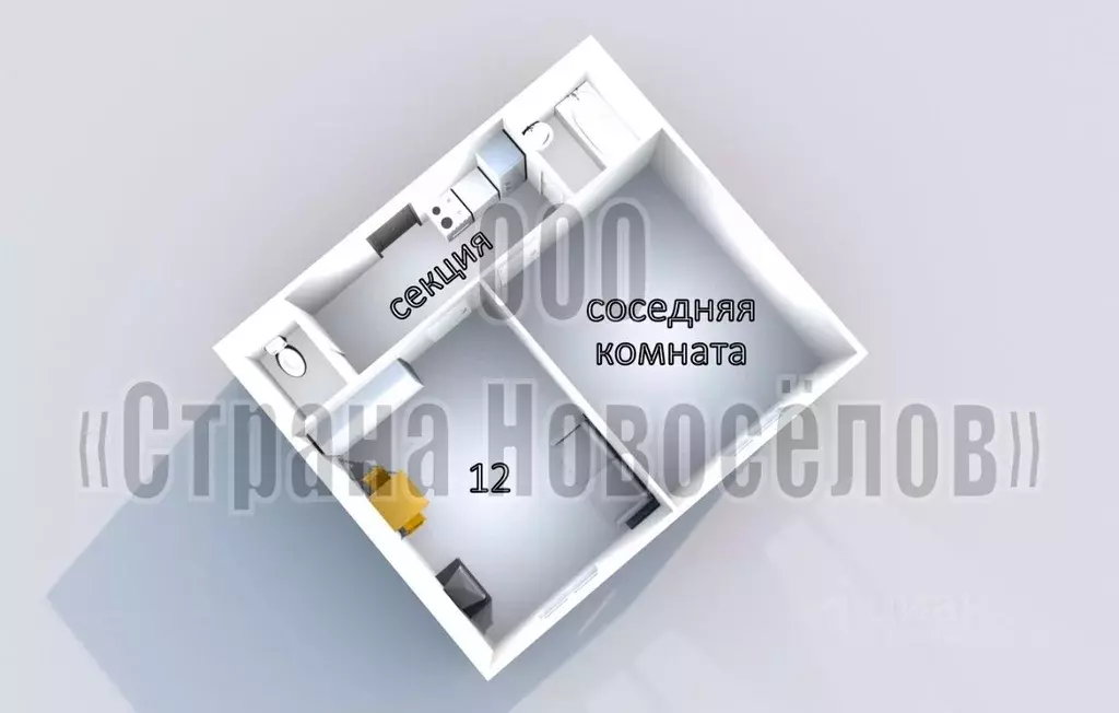 Комната Мордовия, Саранск Лесная ул., 4 (12.0 м) - Фото 1