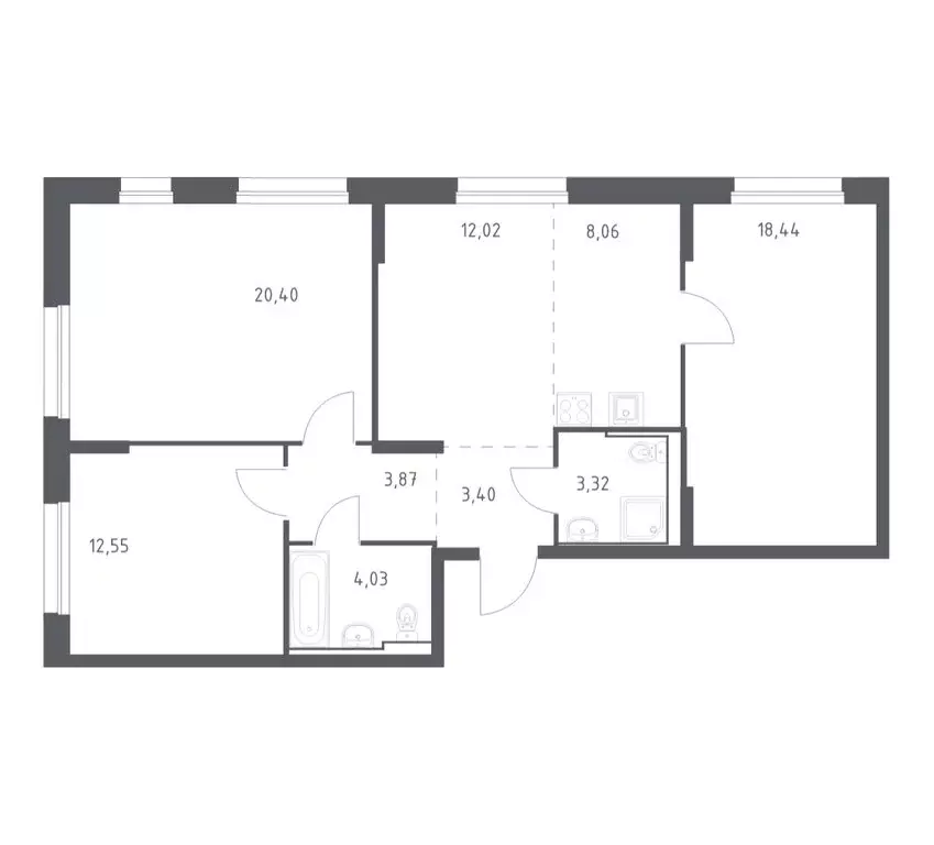 3-комнатная квартира: Владивосток, Первореченский район, микрорайон ... - Фото 1