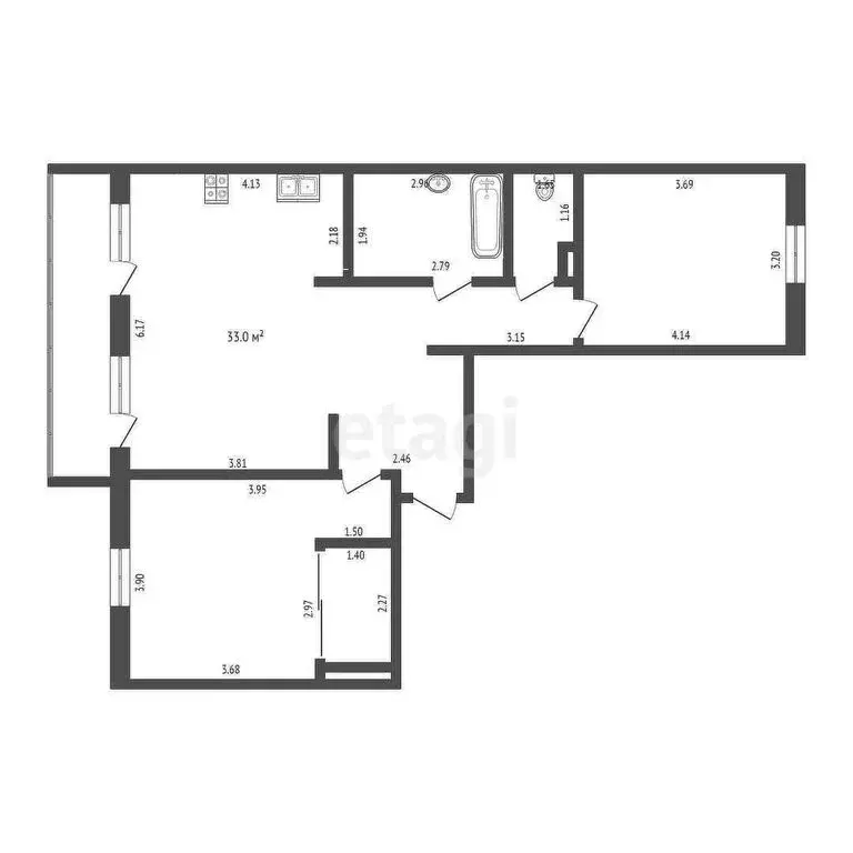 2-комнатная квартира: деревня Дударева, улица Созидателей, 16 (77.4 м) - Фото 1