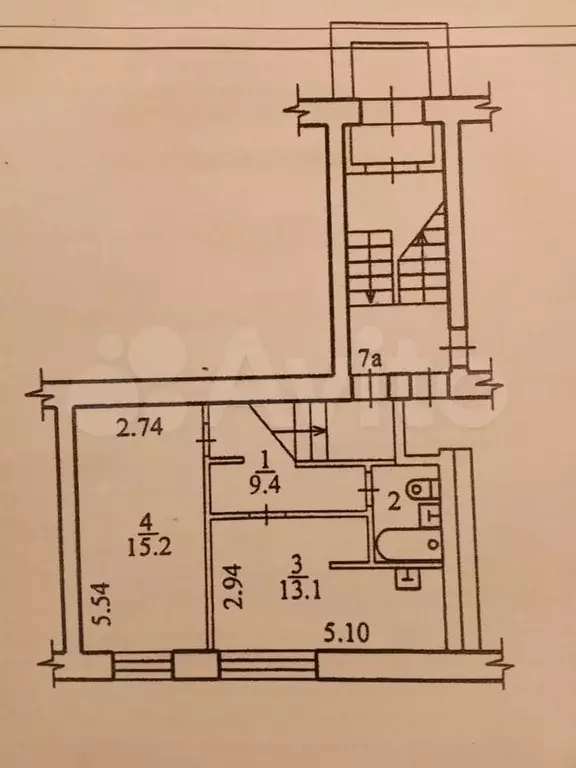 2-к. квартира, 40,8 м, 1/4 эт. - Фото 0