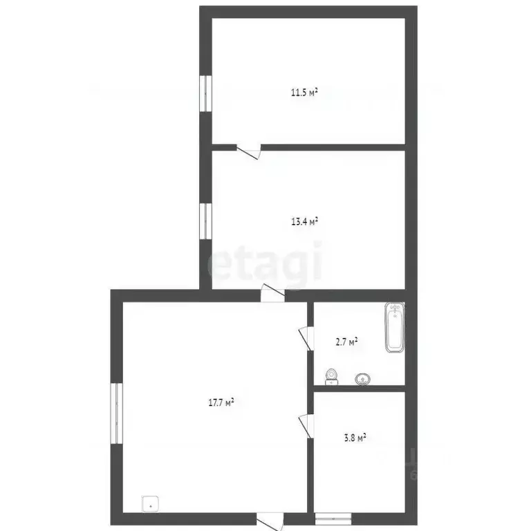Дом в Кемеровская область, Юрга ул. Калинина, 55 (55 м) - Фото 1