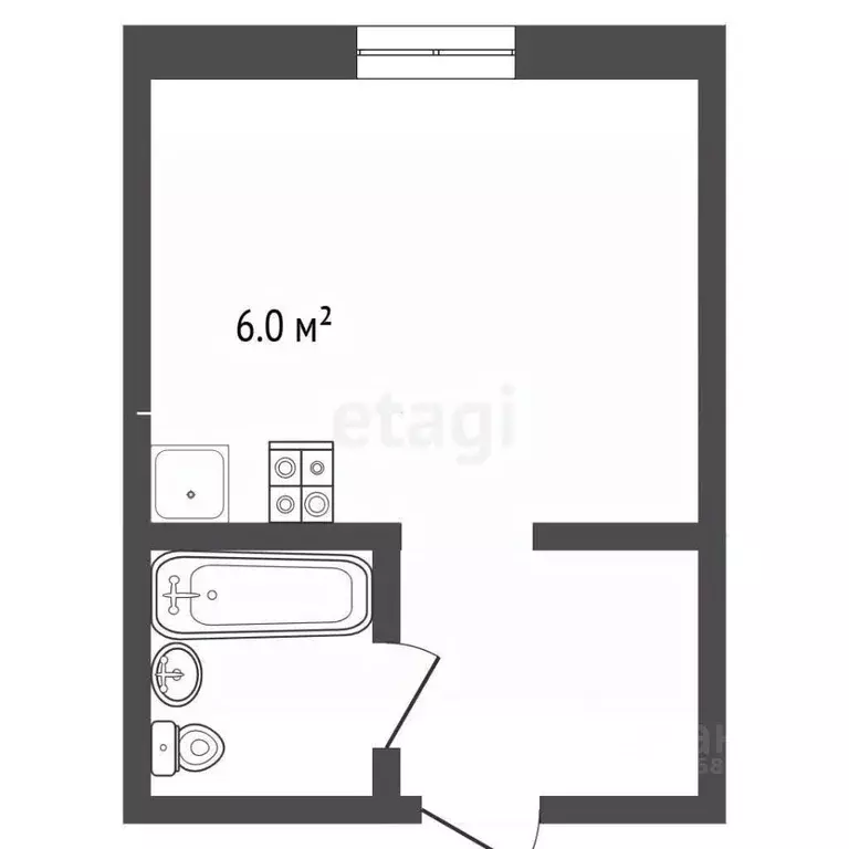 Студия Вологодская область, Вологда ул. Горького, 97 (19.0 м) - Фото 1