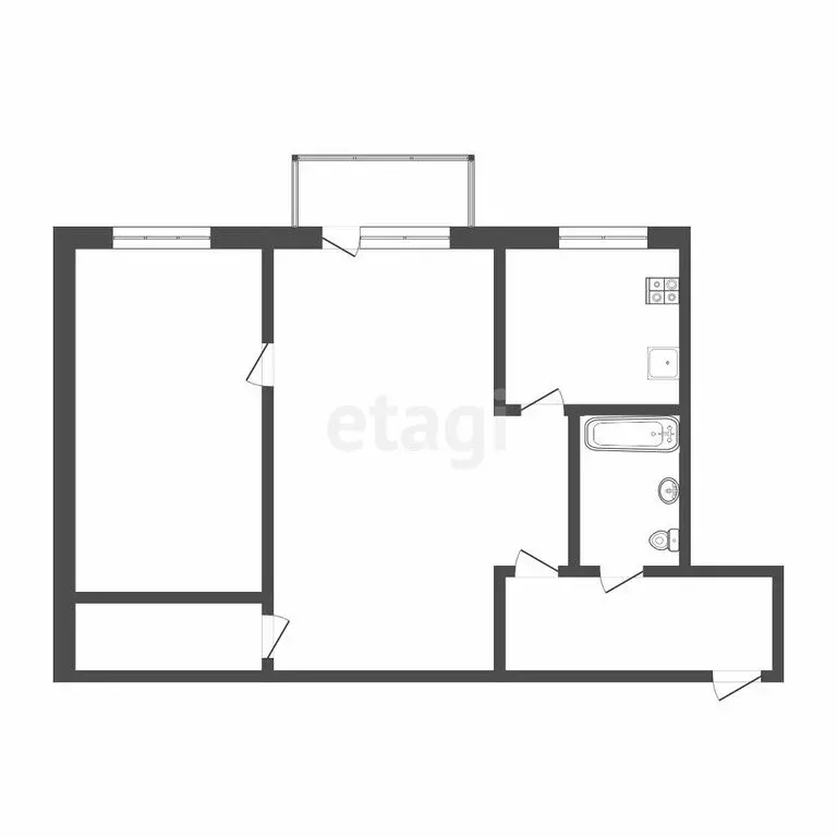 2-комнатная квартира: Саранск, улица Косарева, 80 (42.4 м) - Фото 1