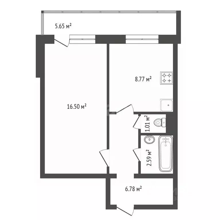 1-к кв. Красноярский край, Красноярск просп. 60 лет Образования СССР, ... - Фото 2