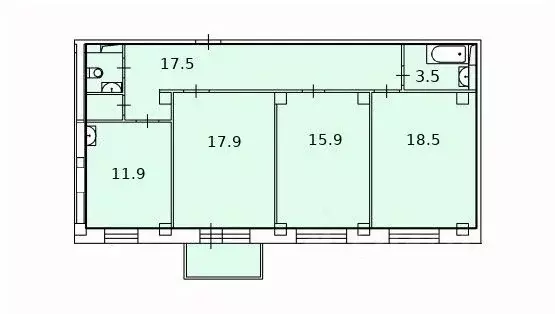 3-к кв. Красноярский край, Красноярск Северное ш., 48А (88.2 м) - Фото 1