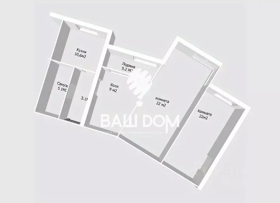 3-к кв. Брянская область, Брянск ул. Имени О.Н. Строкина, 8 (84.3 м) - Фото 2