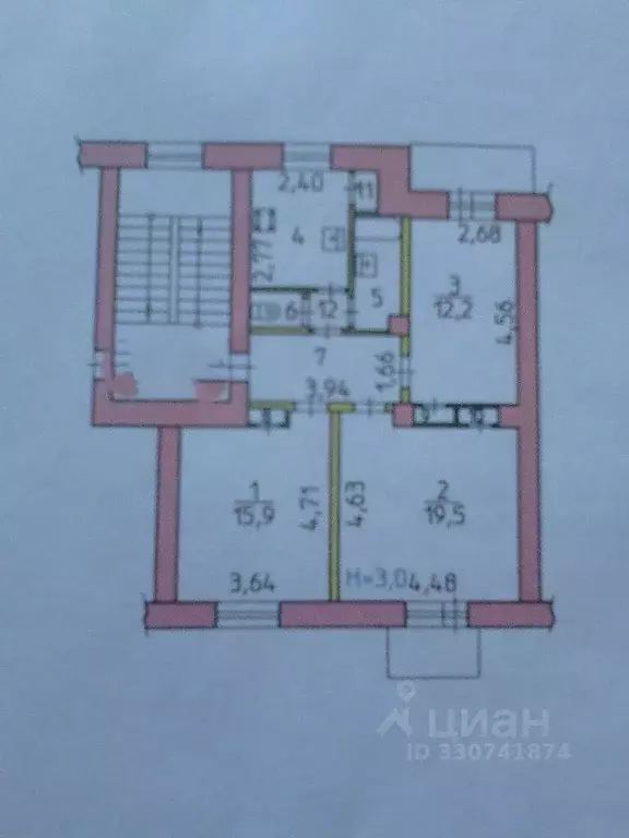 3-к кв. Пермский край, Чусовой ул. Челюскинцев, 10 (67.6 м) - Фото 1