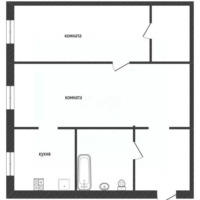 2-к кв. Ленинградская область, Кириши ул. Мира, 9 (43.9 м) - Фото 2