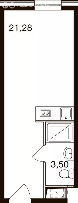 Квартира-студия: Новоивановское, Западная улица, 85 (24.9 м) - Фото 1