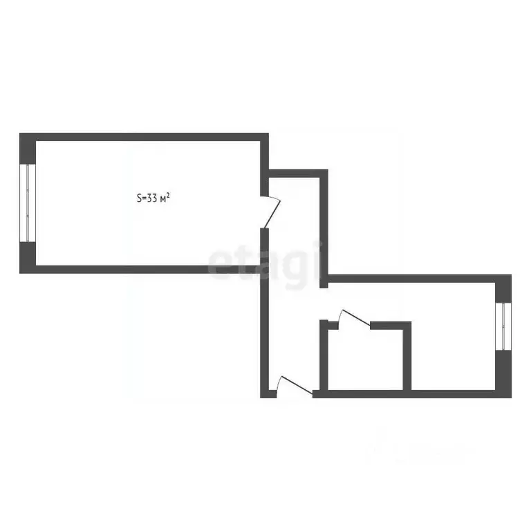 1-к кв. Кемеровская область, Кемерово ул. Радищева, 4А (33.0 м) - Фото 2