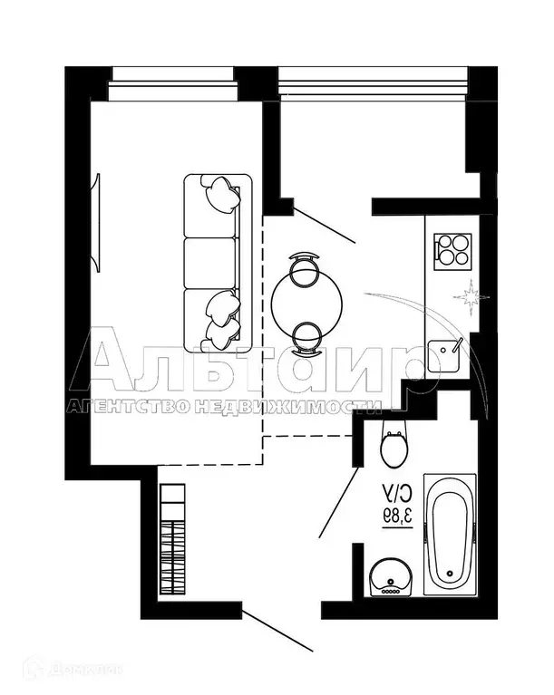 Продаётся 1-к квартира, 32 м - Фото 1