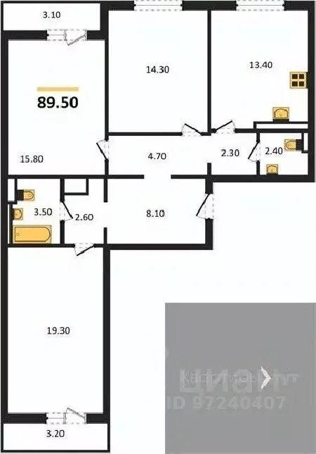 3-к кв. Воронежская область, Воронеж ул. Загоровского, 5/3 (89.5 м) - Фото 0