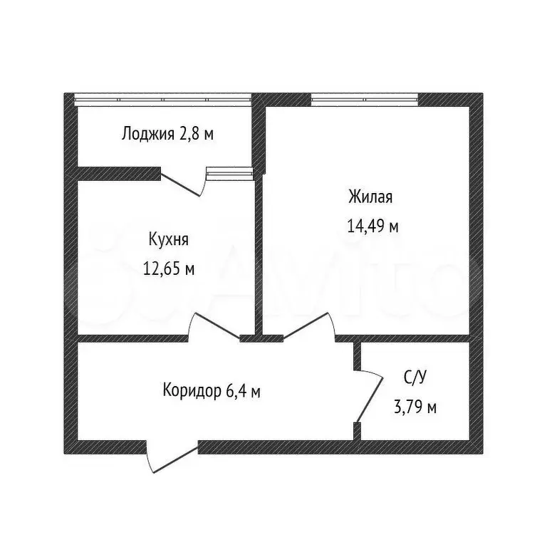 1-к. квартира, 39 м, 9/9 эт. - Фото 0