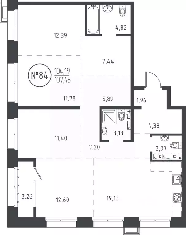 4-к кв. Иркутская область, Иркутск ул. Эдуара Дьяконова, 6 (106.52 м) - Фото 0