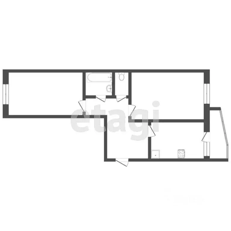 2-к кв. Тюменская область, Тюмень Антипино мкр, ул. Беловежская, 23 ... - Фото 2