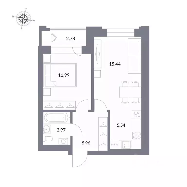 2-к кв. Новосибирская область, Новосибирск ул. Державина, 50 (45.7 м) - Фото 0