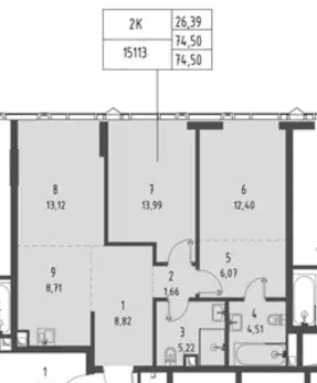 Продаётся 3-к квартира, 74.5 м - Фото 1