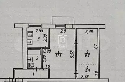 2-к. квартира, 43,8 м, 3/4 эт. - Фото 0