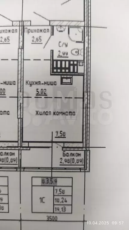 Квартира-студия, 18,3 м, 9/25 эт. - Фото 0