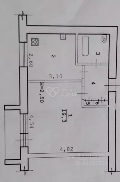 1-к кв. Волгоградская область, Волгоград пос. Ангарский, ул. ... - Фото 2