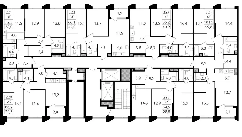 2-к кв. Москва Петровский Парк 2 жилой комплекс (65.2 м) - Фото 1