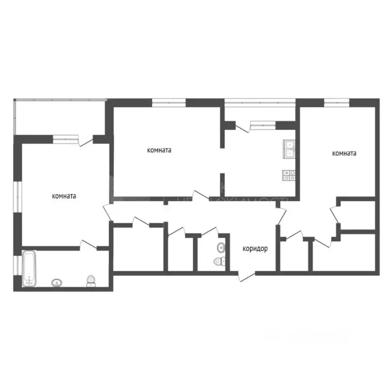 3-к кв. Тюменская область, Тюмень Самарская ул., 20 (139.5 м) - Фото 1