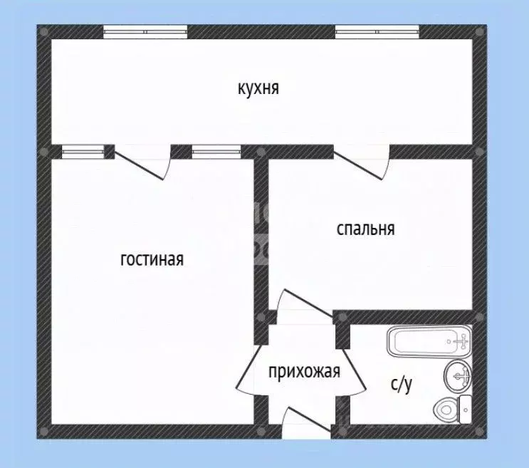 2-к кв. Дагестан, Махачкала ул. Магомеда Гамзатова, 7 (47.0 м) - Фото 1