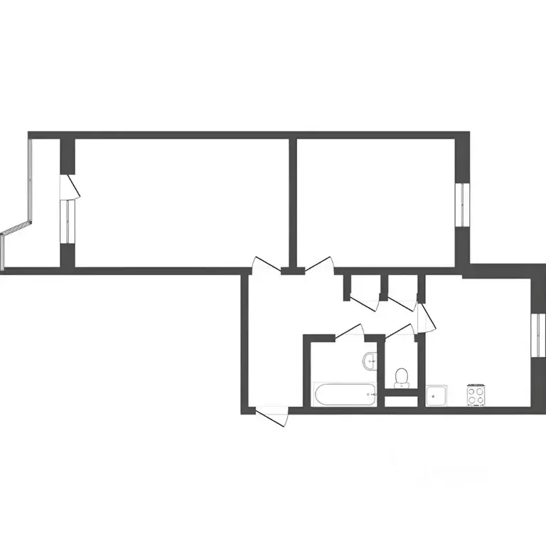 2-к кв. Ханты-Мансийский АО, Нижневартовск ул. 60 лет Октября, 44 ... - Фото 1
