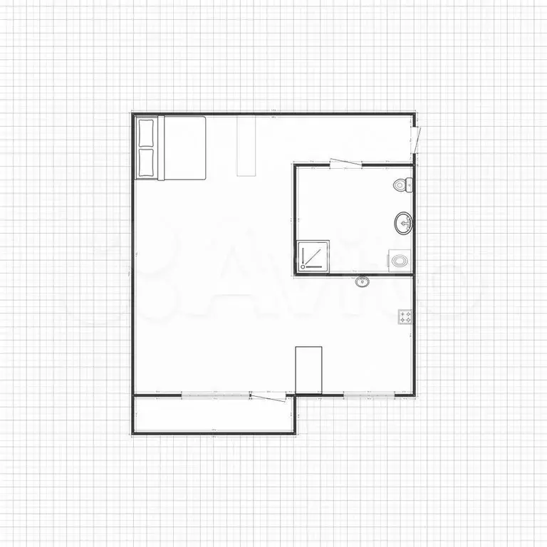 1-к. квартира, 30 м, 3/5 эт. - Фото 0