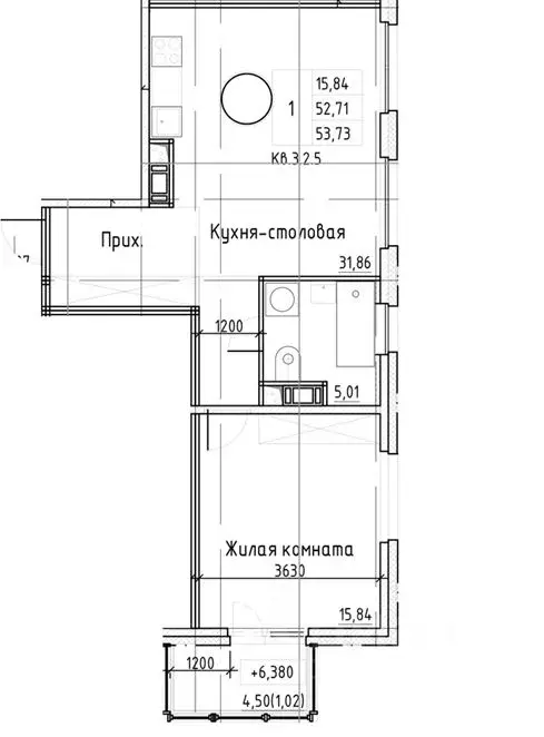 1-к кв. Санкт-Петербург Заставская ул., 30 (57.8 м) - Фото 0