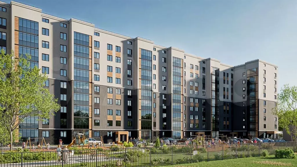 1-к. квартира, 46,6 м, 2/9 эт. - Фото 1
