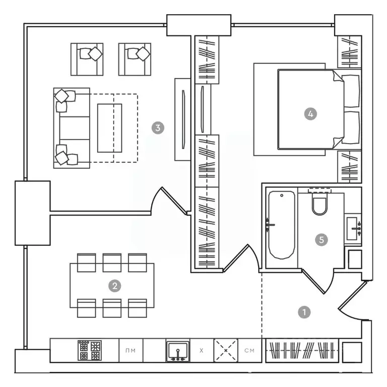 2-к кв. Москва просп. Академика Сахарова, 7 (65.0 м) - Фото 0