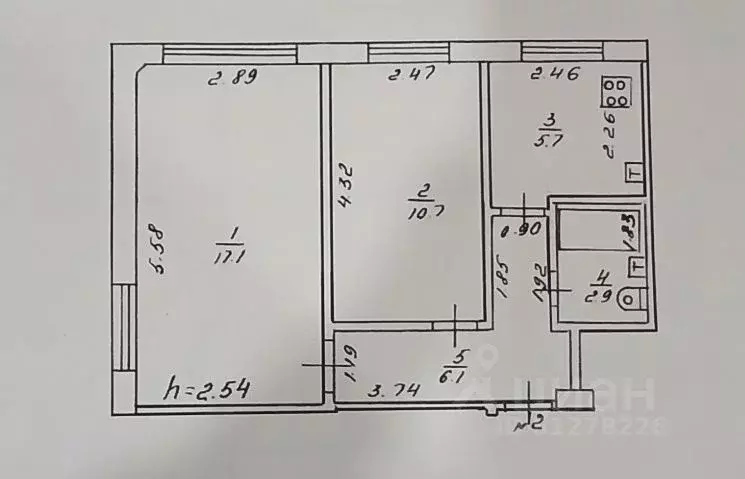 2-к кв. Кировская область, Киров ул. Чапаева, 26 (42.5 м) - Фото 0