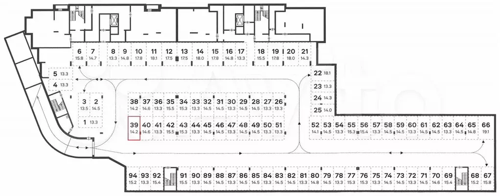 Машиноместо, 14 м - Фото 1