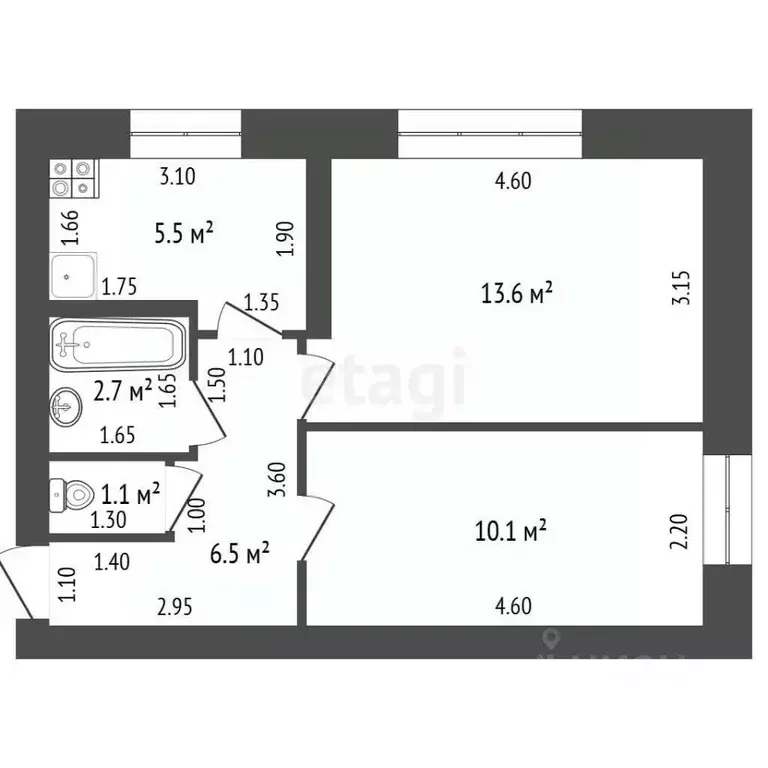 2-к кв. Мордовия, Рузаевка ул. Мичурина, 10 (39.0 м) - Фото 2