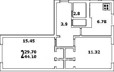 2-к кв. Владимирская область, Ковров ул. Туманова, 8А (42.0 м) - Фото 1