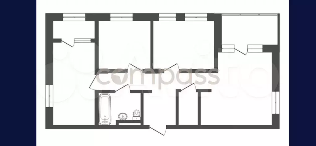 3-к. квартира, 90 м, 8/14 эт. - Фото 0