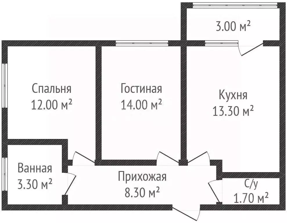 2-к кв. Краснодарский край, Краснодар ул. Западный обход, 42/3к3 (53.3 ... - Фото 2