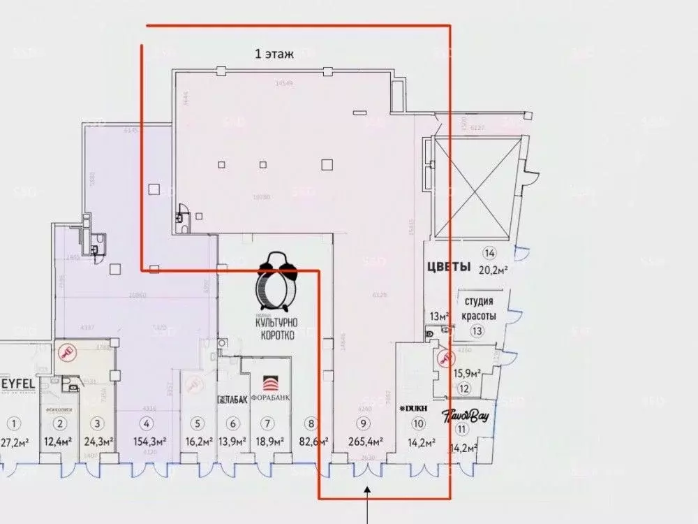 Торговая площадь в Москва Новослободская ул., 19С1 (265 м) - Фото 2