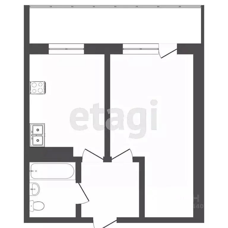 1-к кв. Тюменская область, Тюмень ул. Ю.-Р.Г. Эрвье, 14к1 (39.6 м) - Фото 1