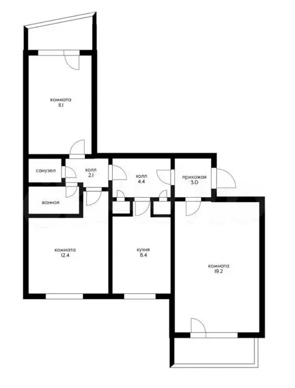 3-комнатная квартира: Краснодар, Уральская улица, 208 (66.4 м) - Фото 2