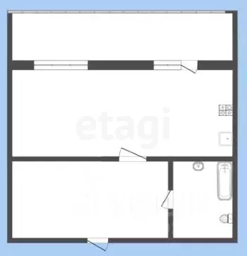 1-к кв. Кемеровская область, Кемерово Пролетарская ул., 29/1 (32.9 м) - Фото 2