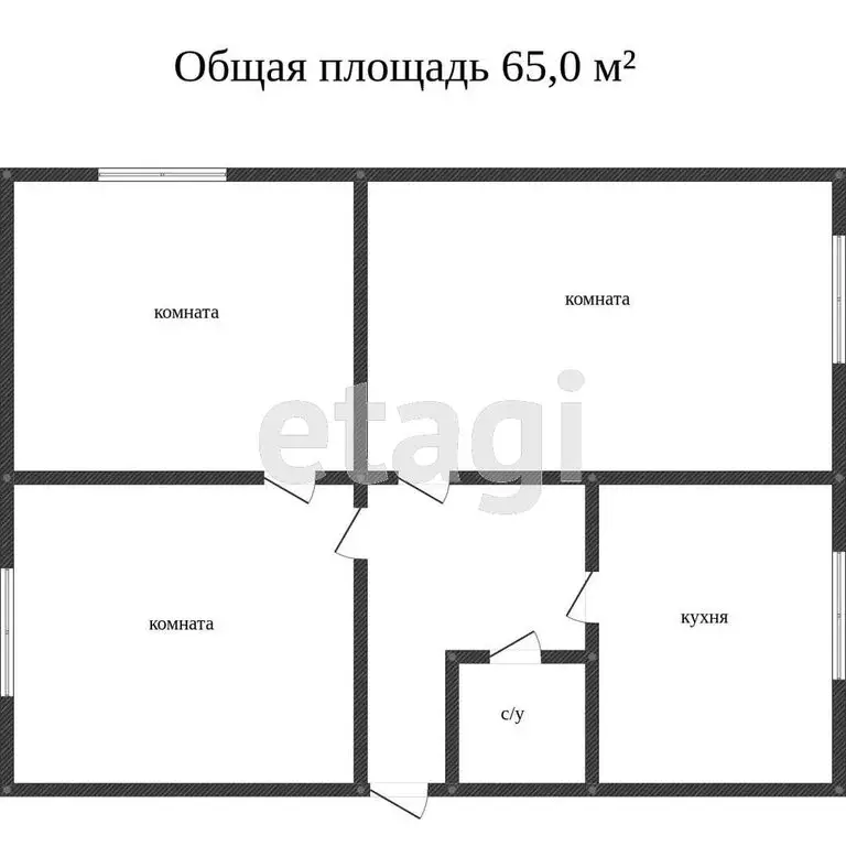 3-комнатная квартира: Ялуторовск, Заводская улица, 5 (71.5 м) - Фото 1