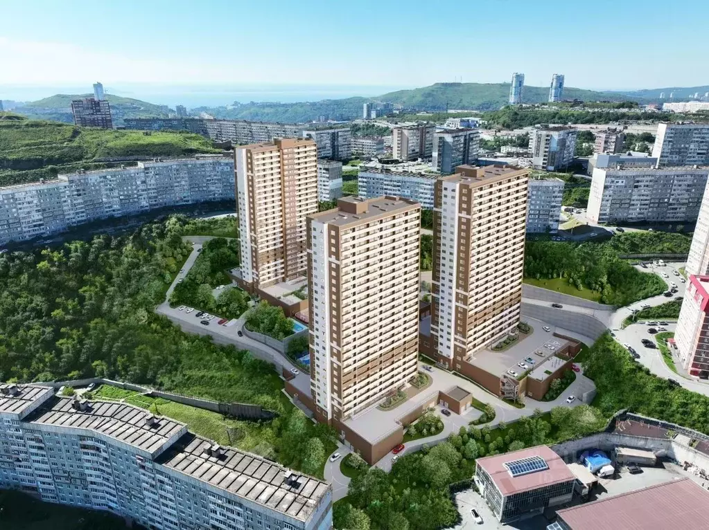 1-к кв. Приморский край, Владивосток На Черняховского жилой квартал,  ... - Фото 2