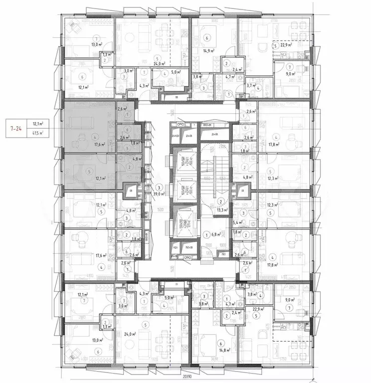1-к. квартира, 41 м, 4/30 эт. - Фото 0